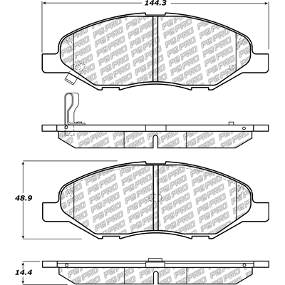 Front Disc Pads by CENTRIC PARTS - 500.13450 pa4