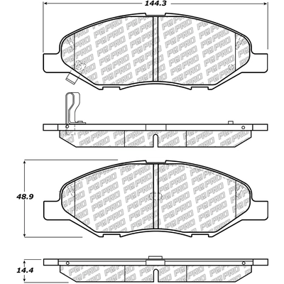 Front Disc Pads by CENTRIC PARTS - 500.13450 pa6