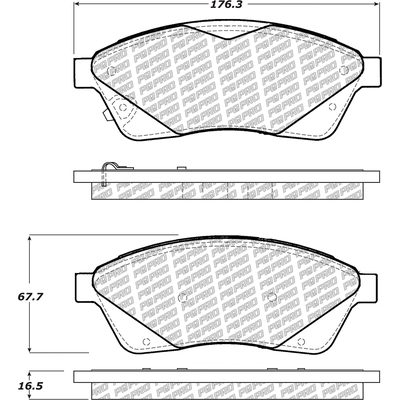 Front Disc Pads by CENTRIC PARTS - 500.14220 pa1
