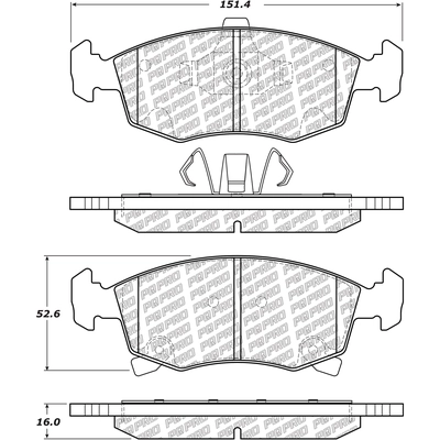 Front Disc Pads by CENTRIC PARTS - 500.15680 pa7