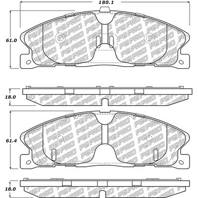 Front Disc Pads by CENTRIC PARTS - 500.16110 pa3