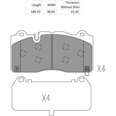 Front Disc Pads by EUROROTOR - XD1835H pa3