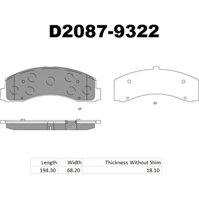 Front Disc Pads by EUROROTOR - XD2087H pa3