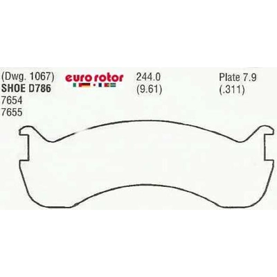 Front Disc Pads by EUROROTOR - XD786H pa4