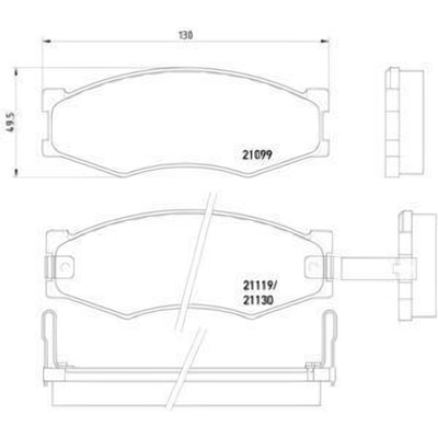 Front Disc Pads by HELLA PAGID - 355005621 pa11