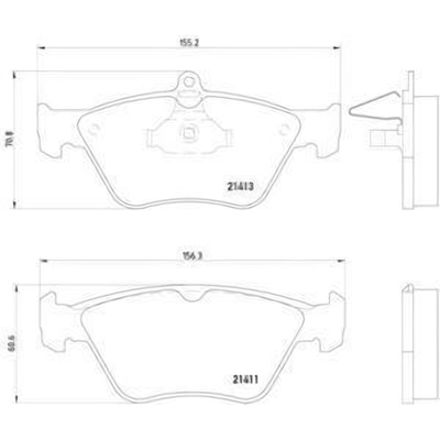 Front Disc Pads by HELLA PAGID - 355007731 pa19