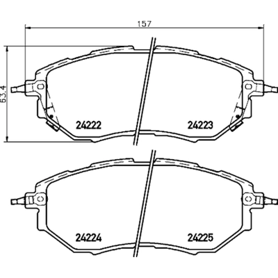 HELLA PAGID - 355035561 - Disc Brake Pad Set pa1