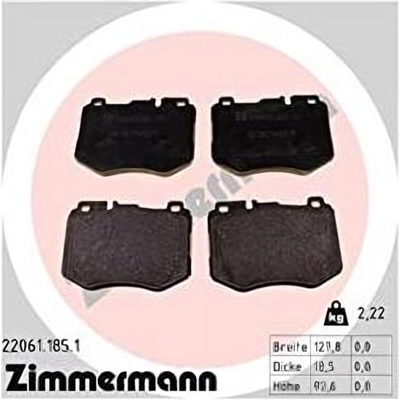 Front Disc Pads by ZIMMERMANN - 22061.185.1 pa1