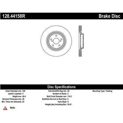 Front Drilled Rotor by CENTRIC PARTS - 128.44158R pa2