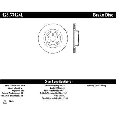 Front Drilled Rotor by STOPTECH - 128.33124L pa3