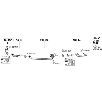 BOSAL - 750-541 - Front Exhaust Pipe pa6