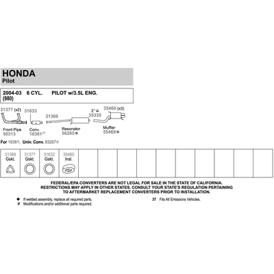 Front Exhaust Pipe by WALKER USA - 50313 pa1