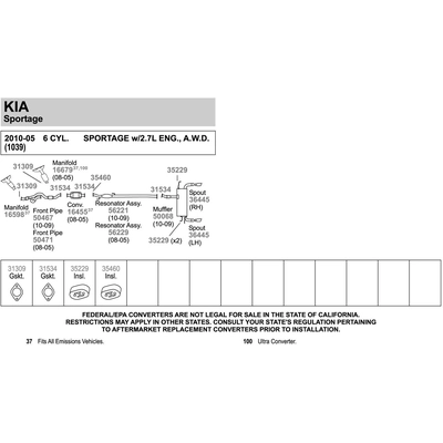 Front Exhaust Pipe by WALKER USA - 50471 pa3
