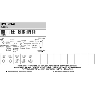 WALKER USA - 52587 - Front Exhaust Pipe pa3