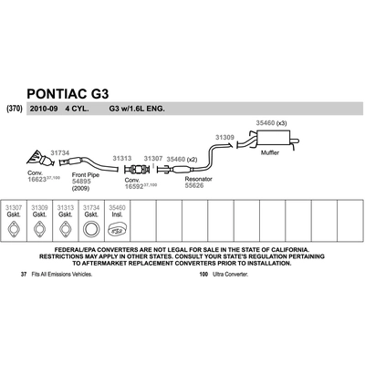 Front Exhaust Pipe by WALKER USA - 54895 pa4