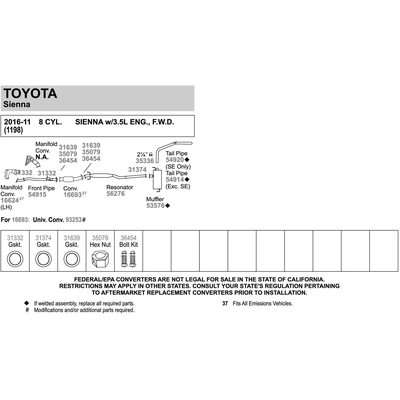 Front Exhaust Pipe by WALKER USA - 54915 pa2