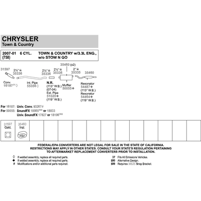 Front Exhaust Pipe by WALKER USA - 55356 pa3