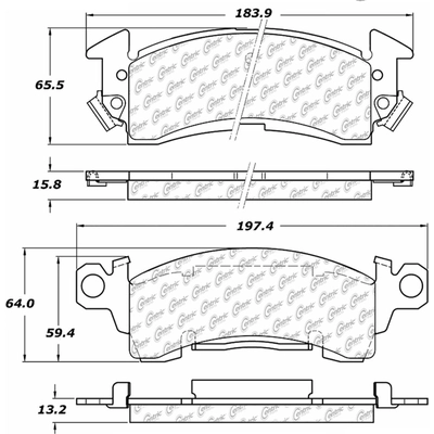 Plaquette de frein haute performance avant by CENTRIC PARTS - 306.00520 pa1