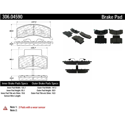 Front High Performance Pads by CENTRIC PARTS - 306.04590 pa4