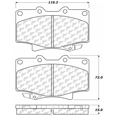 Front High Performance Pads by CENTRIC PARTS - 306.05020 pa2