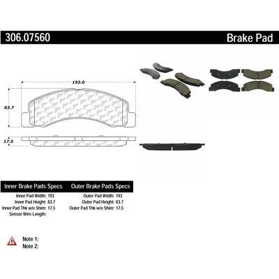 Front High Performance Pads by CENTRIC PARTS - 306.07560 pa4