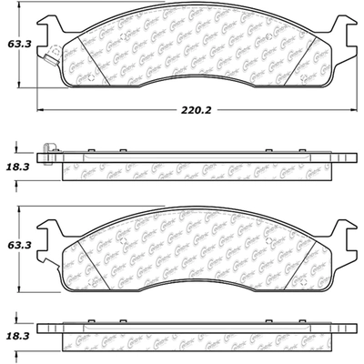 Front High Performance Pads by CENTRIC PARTS - 306.09650 pa6