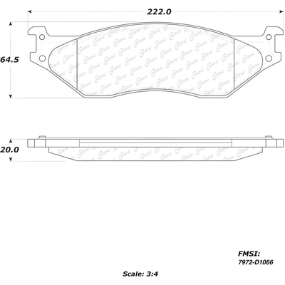 Plaquette de frein haute performance avant by CENTRIC PARTS - 306.10660 pa6