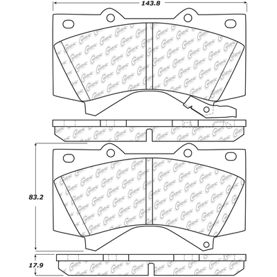 Front High Performance Pads by CENTRIC PARTS - 306.13030 pa6