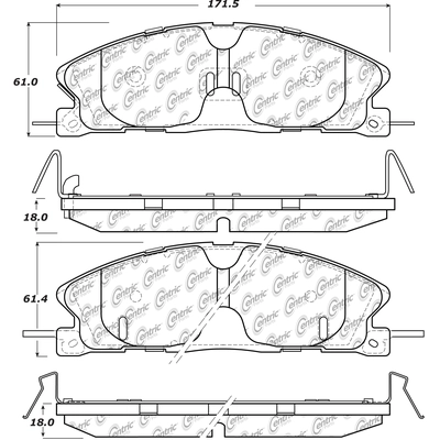 Front High Performance Pads by CENTRIC PARTS - 306.16111 pa3