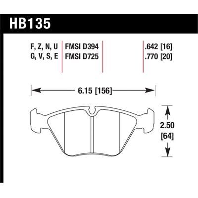 HAWK PERFORMANCE - HB135B.770 - Front High Performance Pads pa2