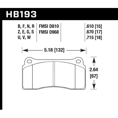 HAWK PERFORMANCE - HB193B.670 - Front High Performance Pads pa2