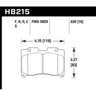 HAWK PERFORMANCE - HB215F.630 - Front High Performance Pads pa2