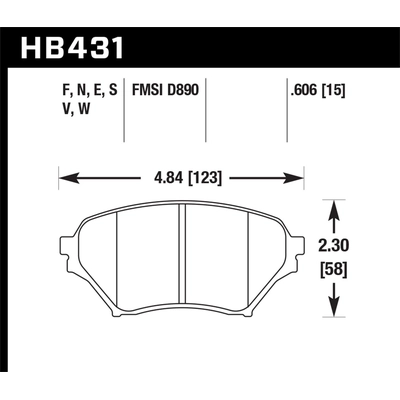 HAWK PERFORMANCE - HB431N.606 - Front High Performance Pads pa2