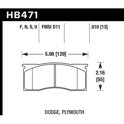 Plaquette de frein haute performance avant par HAWK PERFORMANCE - HB471F.510 pa1