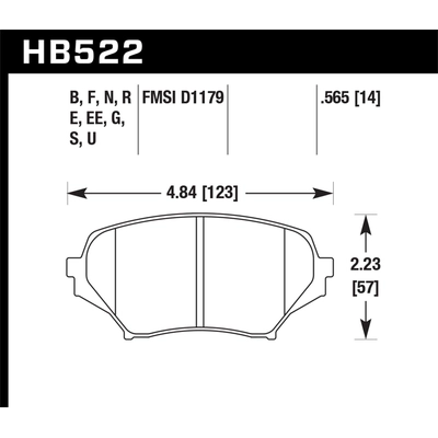 HAWK PERFORMANCE - HB522B.565 - Front High Performance Pads pa2