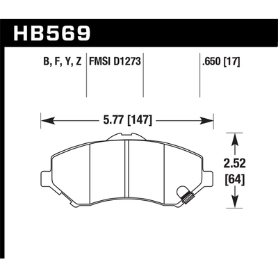 HAWK PERFORMANCE - HB569B.650 - Front High Performance Pads pa2