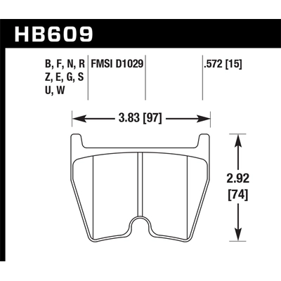 HAWK PERFORMANCE - HB609B.572 - Front High Performance Pads pa2