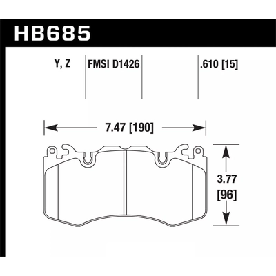 HAWK PERFORMANCE - HB685Y.610 - Front High Performance Pads pa2