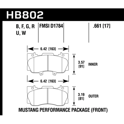 Front High Performance Pads by HAWK PERFORMANCE - HB802B.661 pa2
