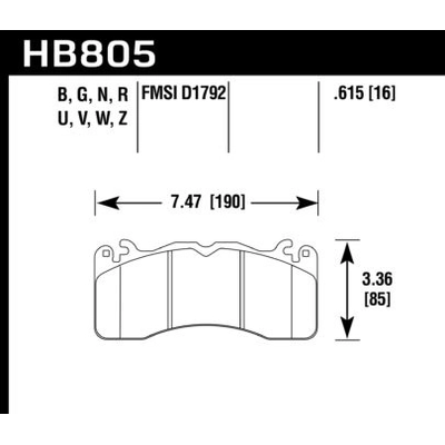 Front High Performance Pads by HAWK PERFORMANCE - HB805B.615 pa2