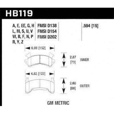 Front High Performance Pads by HAWK PERFORMANCE - HB119F.594 pa22