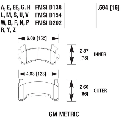 Front High Performance Pads by HAWK PERFORMANCE - HB119N.594 pa13