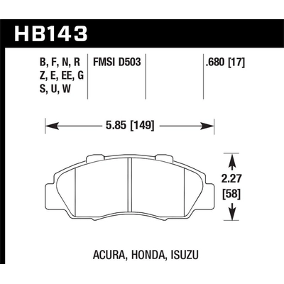 Front High Performance Pads by HAWK PERFORMANCE - HB143N.680 pa11