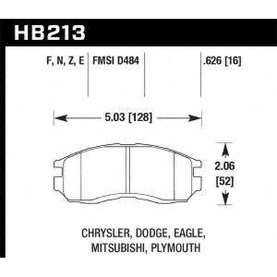 Front High Performance Pads by HAWK PERFORMANCE - HB213N.626 pa2