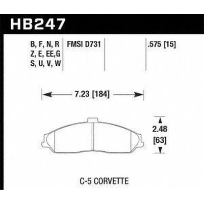 Plaquette de frein haute performance avant par HAWK PERFORMANCE - HB247B.575 pa2