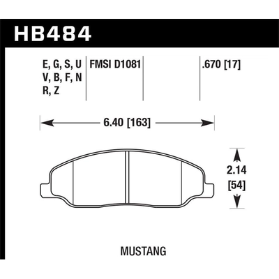 Plaquette de frein haute performance avant by HAWK PERFORMANCE - HB484F.670 pa16