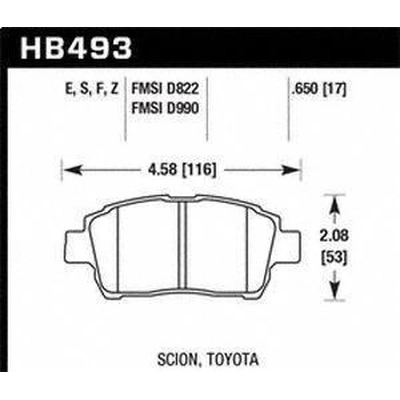 Front High Performance Pads by HAWK PERFORMANCE - HB493F.650 pa2