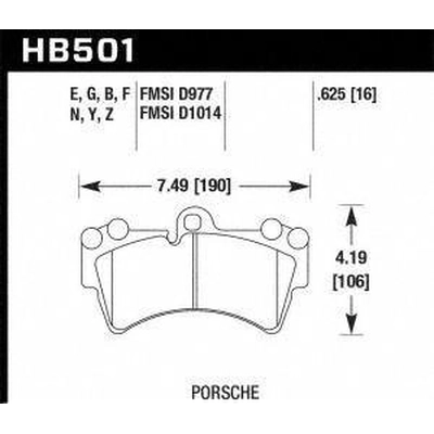 Plaquette de frein haute performance avant par HAWK PERFORMANCE - HB501N.625 pa2