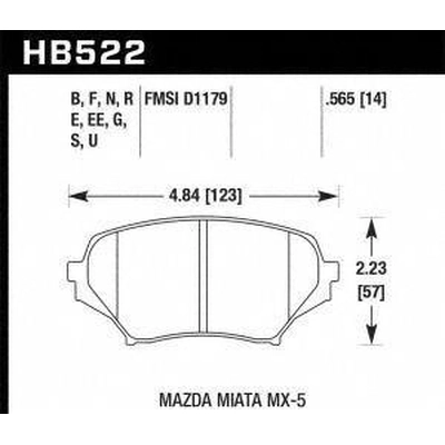 Front High Performance Pads by HAWK PERFORMANCE - HB522N.565 pa2