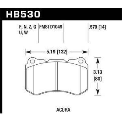 Front High Performance Pads by HAWK PERFORMANCE - HB530F.570 pa2